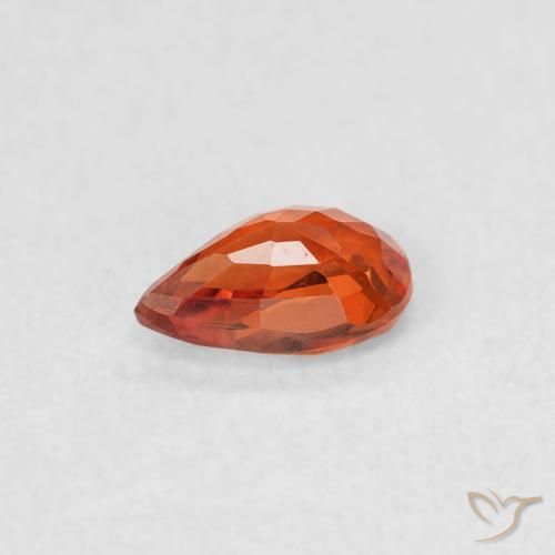 9,17 ctw natürlicher rötlich-orange Saphir, Birnenform, VVS-VS