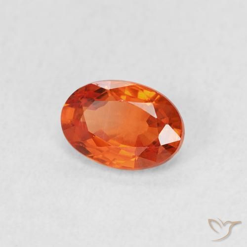 9,17 ctw natürlicher rötlich-orange Saphir, Oval, VS