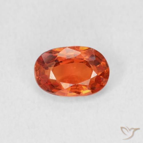 0.62ct Natürlicher Mittelorange Saphir, Oval, VVS-VS