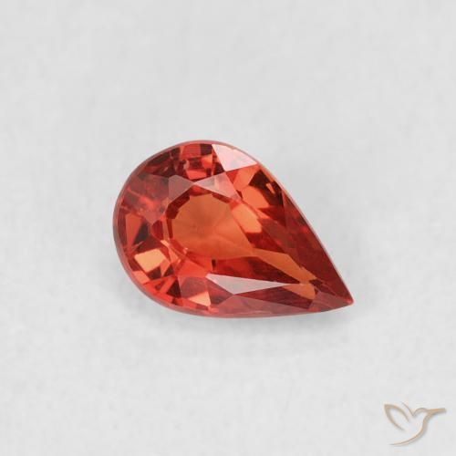 0.51ct Natürlicher Intensives Rot Saphir, Birnenform, VVS-VS