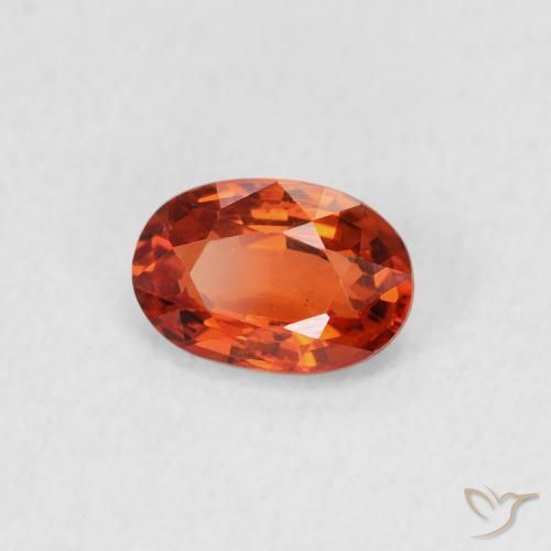9,17 ctw natürlicher rötlich-orange Saphir, Oval, VVS-VS