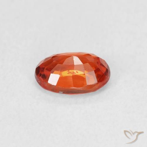 9,17 ctw natürlicher rötlich-orange Saphir, Oval, VVS-VS
