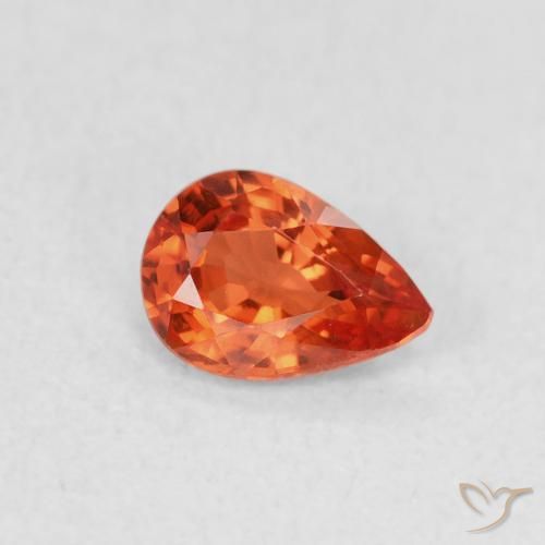 0.47ct Natürlicher Intensives Rot Saphir, Birnenform, VVS-VS