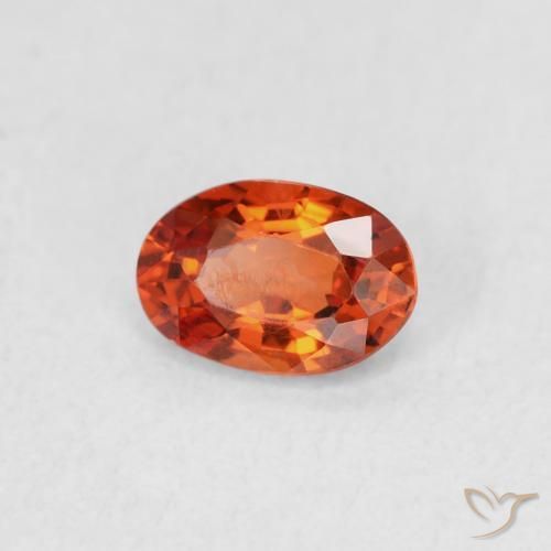 9,17 ctw natürlicher rötlich-orange Saphir, Oval, VVS