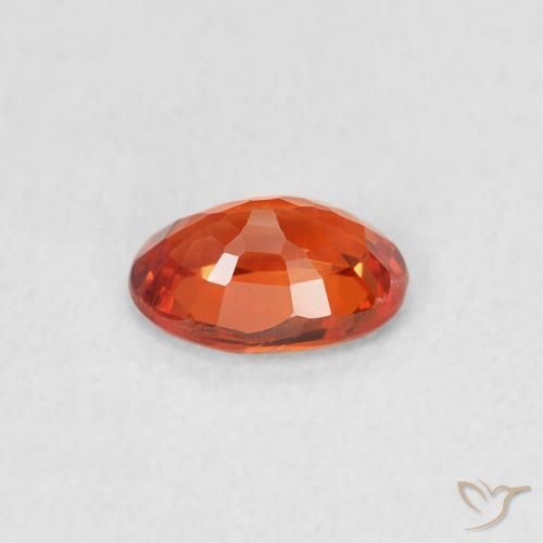 9,17 ctw natürlicher rötlich-orange Saphir, Oval, VVS