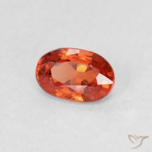 9,17 ctw natürlicher rötlich-orange Saphir, Oval, VVS