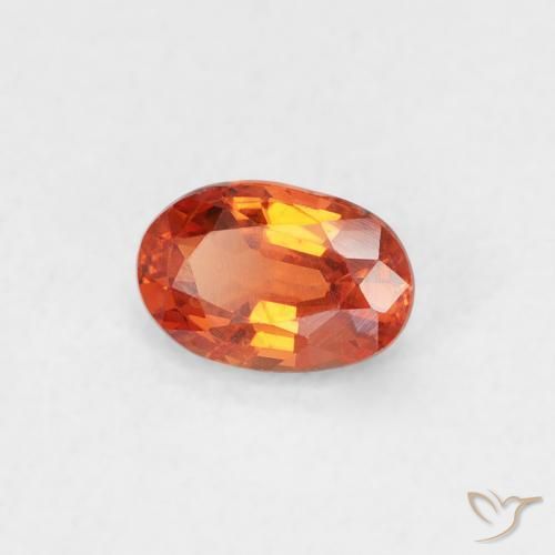 9,17 ctw natürlicher rötlich-orange Saphir, Oval, VS