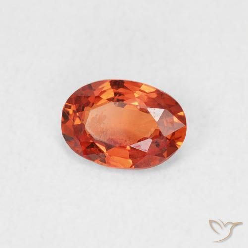 9,17 ctw natürlicher rötlich-orange Saphir, Oval, VVS-VS