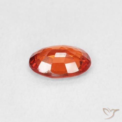 9,17 ctw natürlicher rötlich-orange Saphir, Oval, VVS-VS