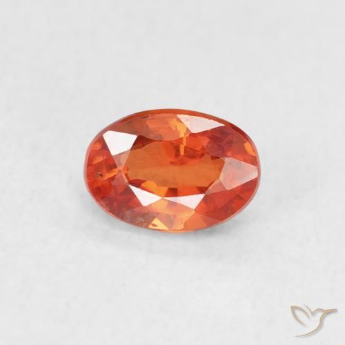0.73ct Natürlicher hellorange Saphir, Oval, VVS-VS