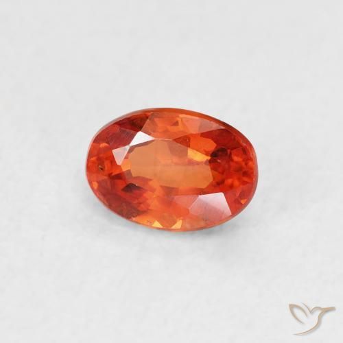 9,17 ctw natürlicher hellorange Saphir, Oval, VVS-VS