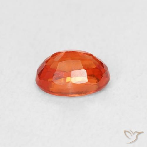 9,17 ctw natürlicher hellorange Saphir, Oval, VVS-VS