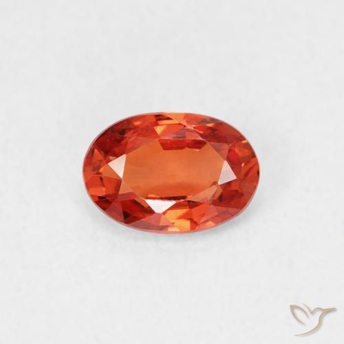 0.51ct Natürlicher Mittelorange Saphir, Oval, VVS-VS
