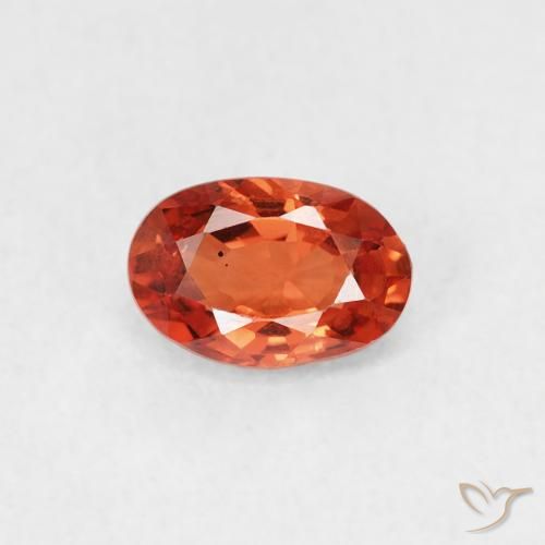 0.60ct Natürlicher Feuerorange Saphir, Oval, VS
