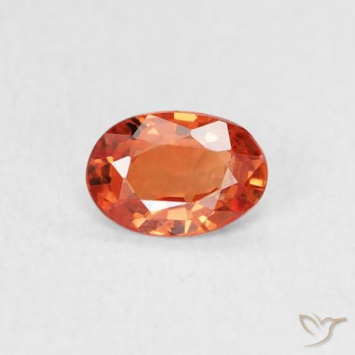0.48ct Natürlicher Feuerorange Saphir, Oval, VS