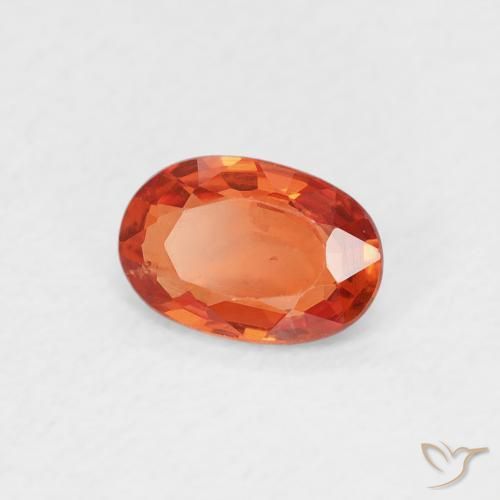 9,17 ctw natürlicher rötlich-orange Saphir, Oval, VS