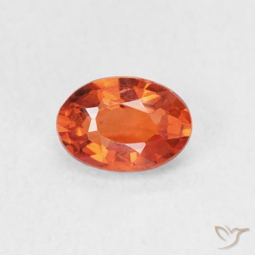 0.73ct Natürlicher Feuerorange Saphir, Oval, VS