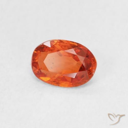 9,17 ctw natürlicher rötlich-orange Saphir, Oval, VS