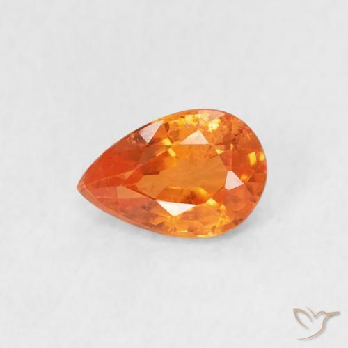 9,17 ctw natürlicher hellorange Saphir, Birnenform, VS