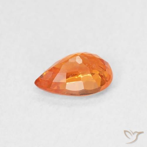 9,17 ctw natürlicher hellorange Saphir, Birnenform, VS