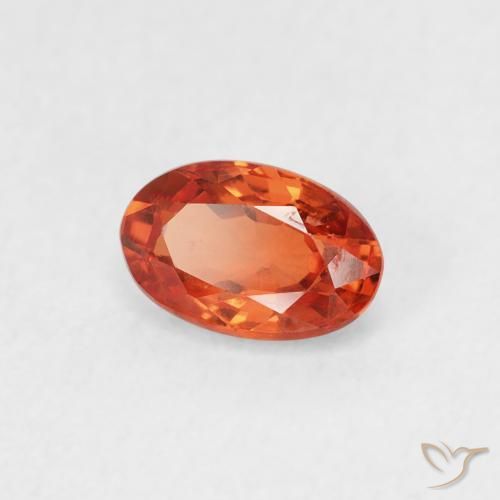 9,17 ctw natürlicher rötlich-orange Saphir, Oval, VS