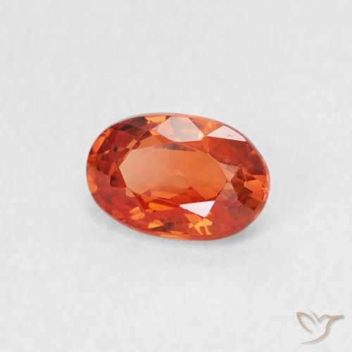 9,17 ctw natürlicher rötlich-orange Saphir, Oval, VS