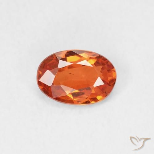 0.52ct Natürlicher Amber Orange Saphir, Oval, VVS-VS