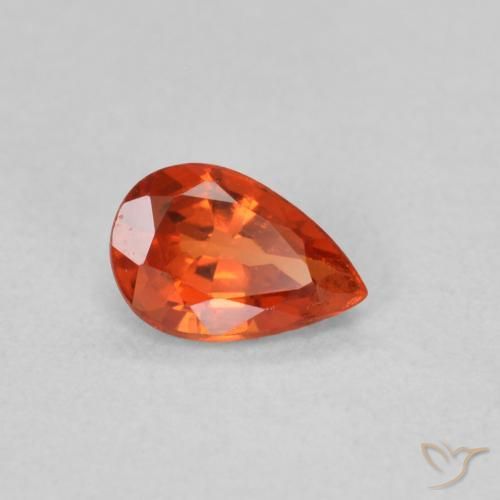 9,17 ctw natürlicher rötlich-orange Saphir, Birnenform, VVS-VS