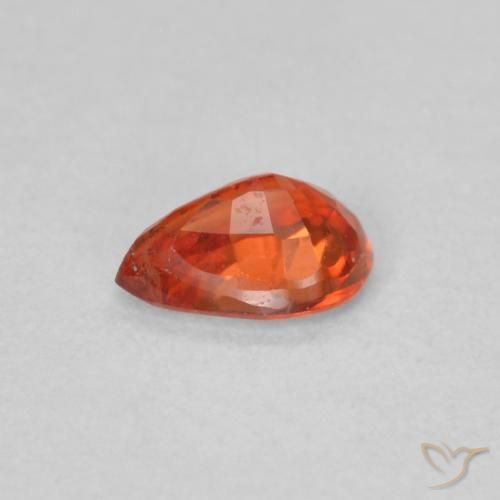 9,17 ctw natürlicher rötlich-orange Saphir, Birnenform, VVS-VS