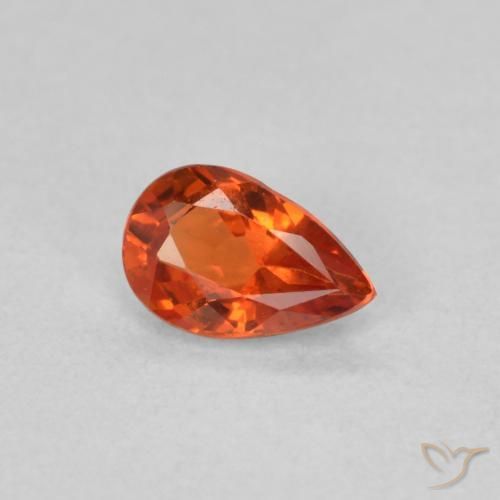 9,17 ctw natürlicher rötlich-orange Saphir, Birnenform, VVS-VS