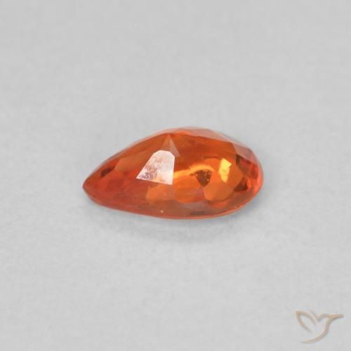 9,17 ctw natürlicher rötlich-orange Saphir, Birnenform, VVS-VS