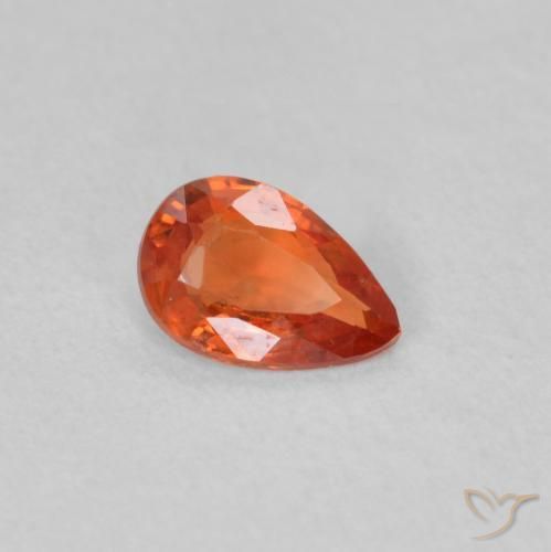 9,17 ctw natürlicher rötlich-orange Saphir, Birnenform, VS