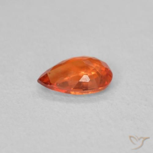9,17 ctw natürlicher rötlich-orange Saphir, Birnenform, VS