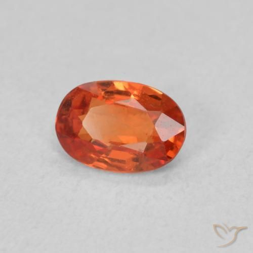 9,17 ctw natürlicher rötlich-orange Saphir, Oval, VS