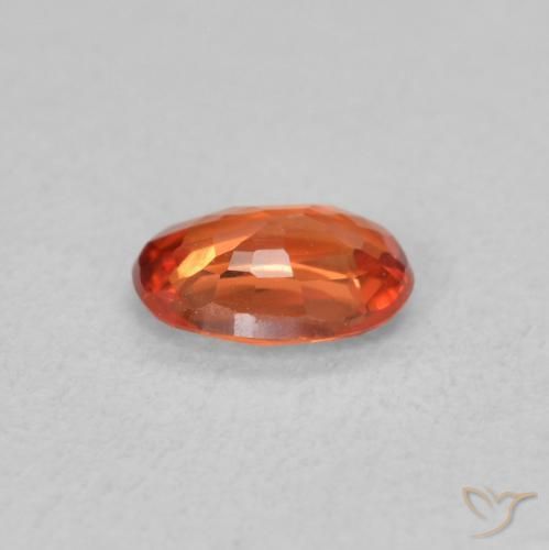 9,17 ctw natürlicher rötlich-orange Saphir, Oval, VS