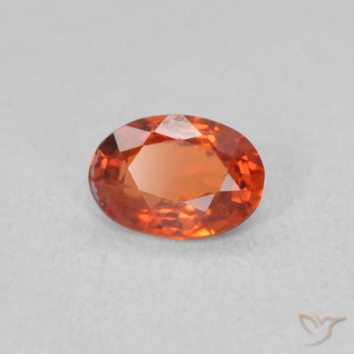 9,17 ctw natürlicher rötlich-orange Saphir, Oval, VS