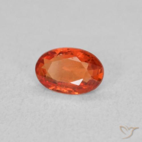9,17 ctw natürlicher rötlich-orange Saphir, Oval, VVS-VS