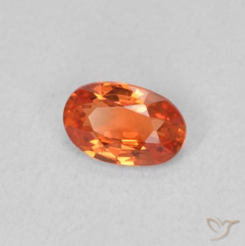 9,17 ctw natürlicher rötlich-orange Saphir, Oval, VVS-VS