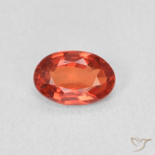 0.58ct Natürlicher Mittelrot Saphir, Oval, VVS-VS