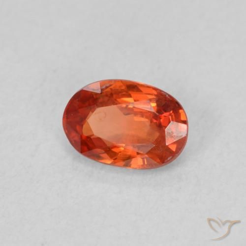 9,17 ctw natürlicher rötlich-orange Saphir, Oval, VS