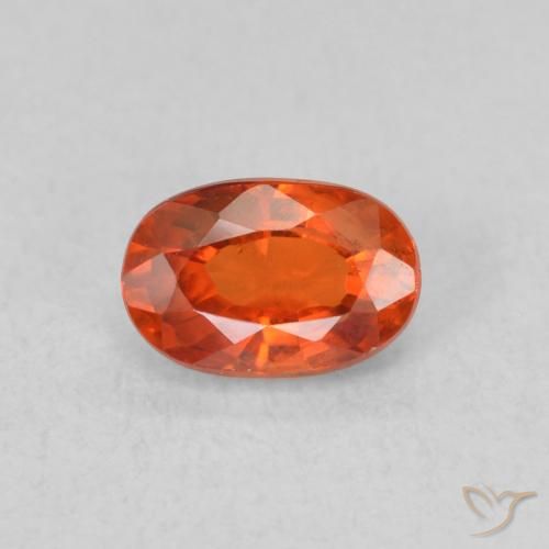 0.75ct Natürlicher rötlich-orange Saphir, Oval, VS