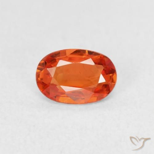 0.52ct Natürlicher Feuerorange Saphir, Oval, VVS
