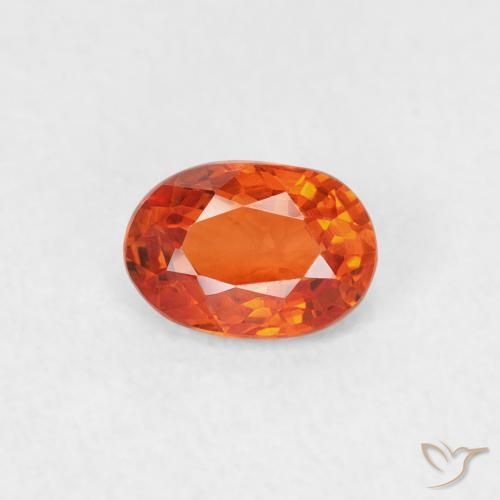 0.59ct Natürlicher Feuerorange Saphir, Oval, VVS