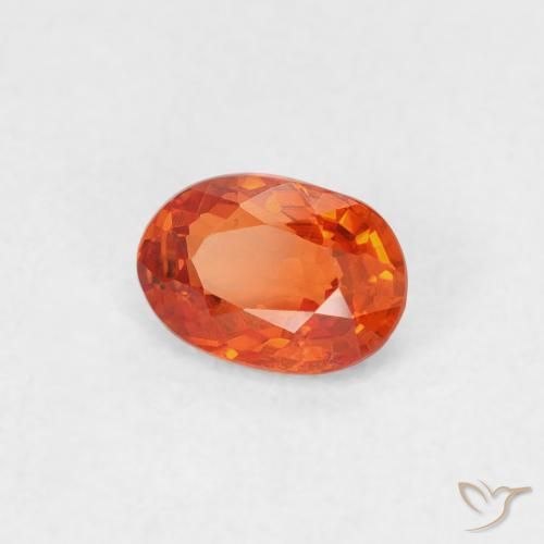 9,17 ctw natürlicher Feuerorange Saphir, Oval, VVS
