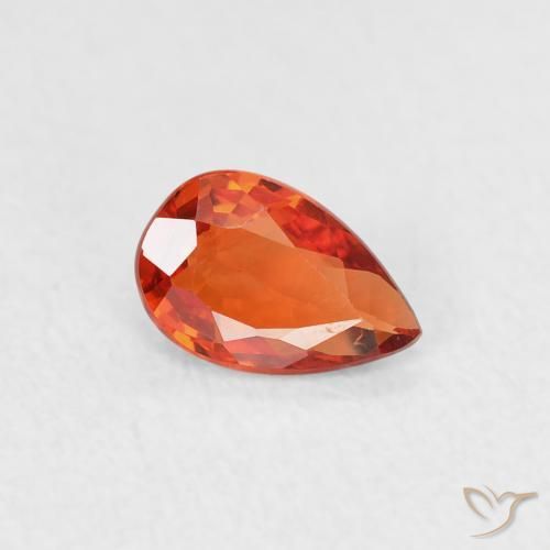 9,17 ctw natürlicher rötlich-orange Saphir, Birnenform, VVS