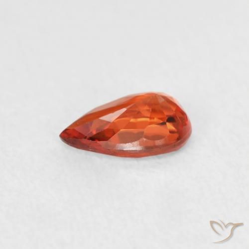 9,17 ctw natürlicher rötlich-orange Saphir, Birnenform, VVS