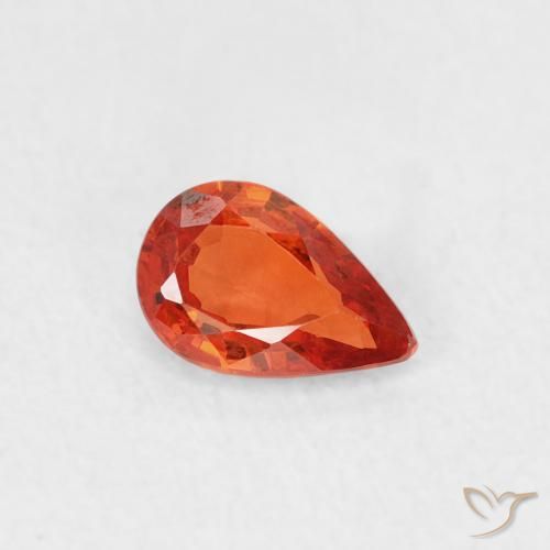 9,17 ctw natürlicher rötlich-orange Saphir, Birnenform, VVS