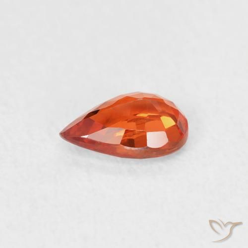 9,17 ctw natürlicher rötlich-orange Saphir, Birnenform, VVS