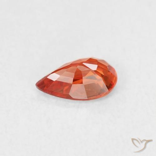 9,17 ctw natürlicher rötlich-orange Saphir, Birnenform, VVS