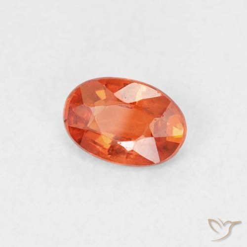 9,17 ctw natürlicher rötlich-orange Saphir, Oval, VVS